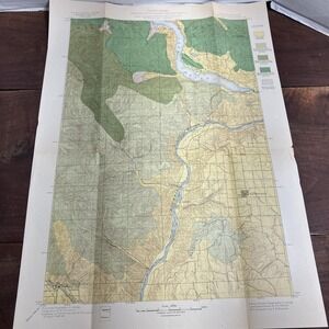 Vintage 1901 USGS Chelan Quadrangle Map Washington Surveyed 1897 Timber Lake